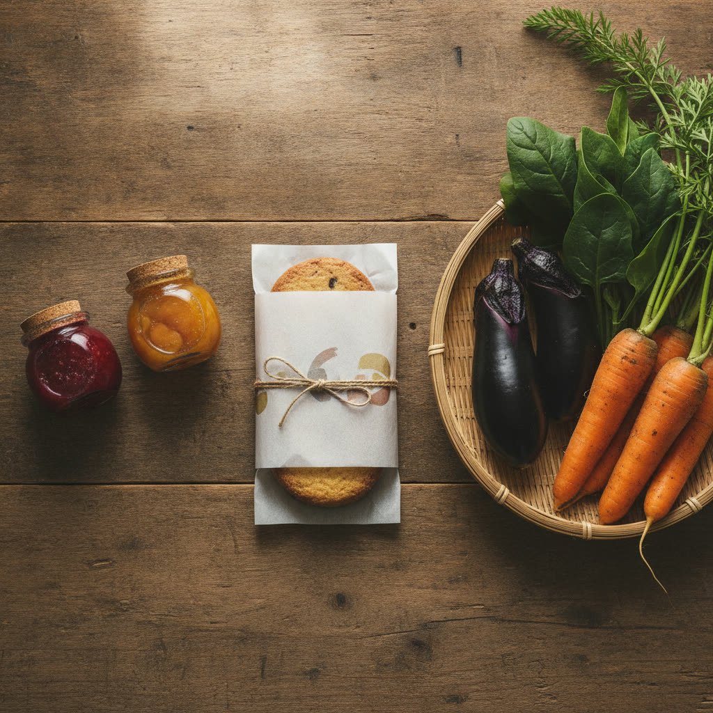 Baked sweets, jam, and local vegetables as souvenirs (image)