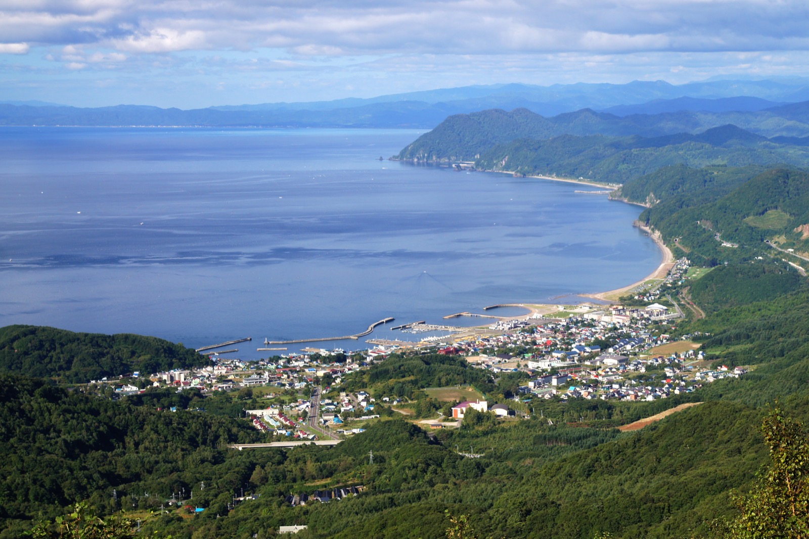 The town of Toyoura facing Funka Bay